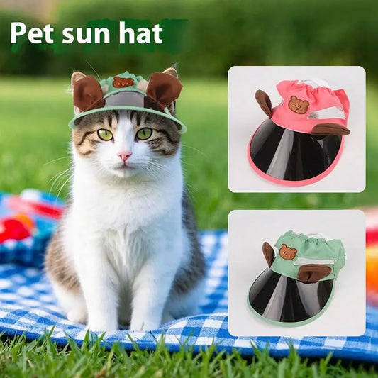 Sun Hat For Dogs Kitten Sports Caps Pet Sun Protection Caps Adjustable Travel Sport Hat Visor Sunbonnet Outfit For Small Puppy