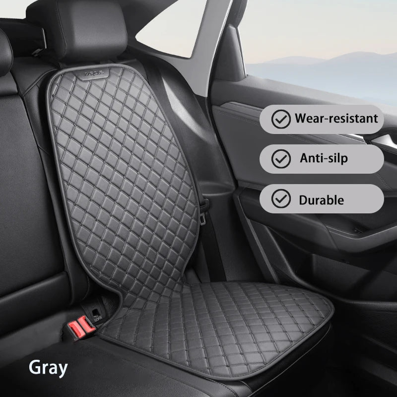 Car Seat Safety Protector Leather Pad for Kids Baby Pets Universal Rear Seat Cushion Child Protective Mat With Storage Net Cover