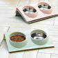 Double Bowls Pet dog cat Feeding Station Stainless Steel Water Food Bowls Feeder Solution for Dogs Cats supplies