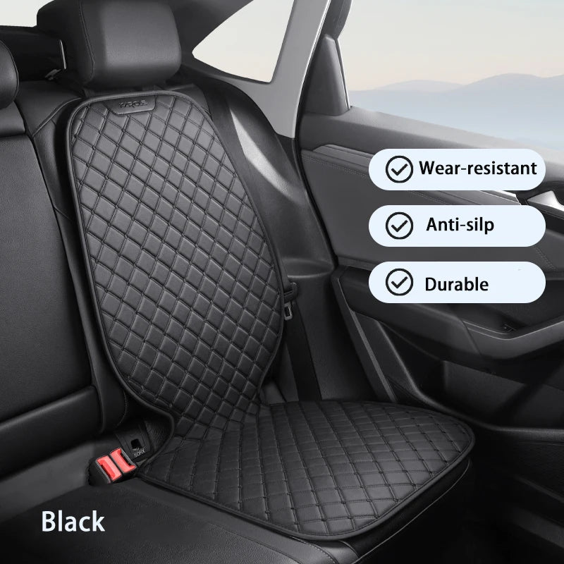 Car Seat Safety Protector Leather Pad for Kids Baby Pets Universal Rear Seat Cushion Child Protective Mat With Storage Net Cover