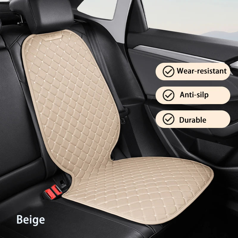 Car Seat Safety Protector Leather Pad for Kids Baby Pets Universal Rear Seat Cushion Child Protective Mat With Storage Net Cover