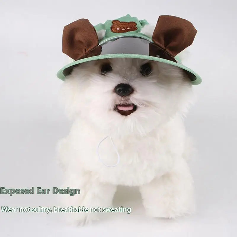 Sun Hat For Dogs Kitten Sports Caps Pet Sun Protection Caps Adjustable Travel Sport Hat Visor Sunbonnet Outfit For Small Puppy