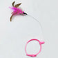 New cat funny cat stick steel wire long pole feather cute cat toy kitten fishing rotating self-pleasure relief pet toy