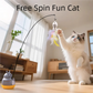 New cat funny cat stick steel wire long pole feather cute cat toy kitten fishing rotating self-pleasure relief pet toy