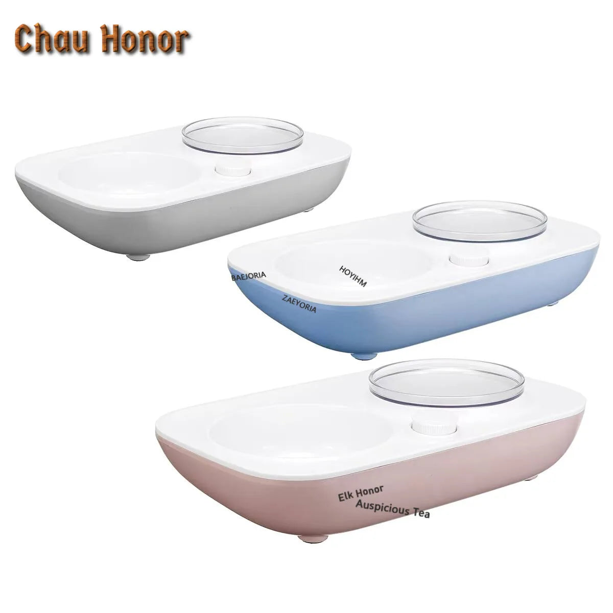 2280ml Double Dog Bowl Pet Feeding Station ABS 2 in 1 Automatic Water Dispenser Food Bowls Feeder Solution for Dogs Cat Supplies