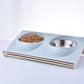 Double Bowls Pet dog cat Feeding Station Stainless Steel Water Food Bowls Feeder Solution for Dogs Cats supplies